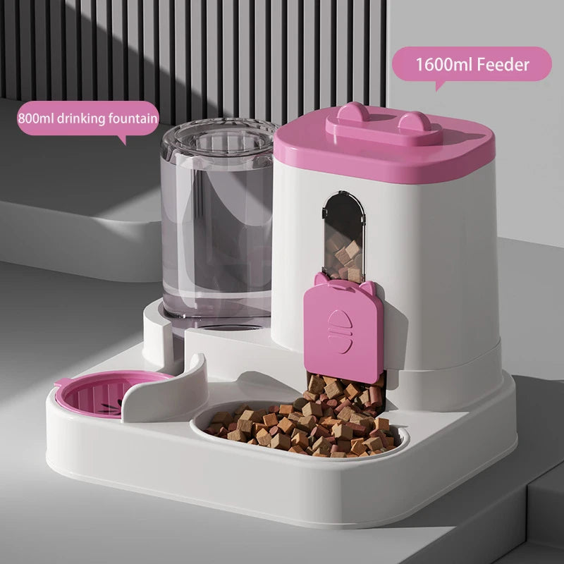 Pet Large-Capacity Feeder Integrated Automatic Water Dispenser Cat Food Bowl Dog Feeding Bowl Cat Bowl Dog Bowl Pet Supplies - CarrieOnExpress