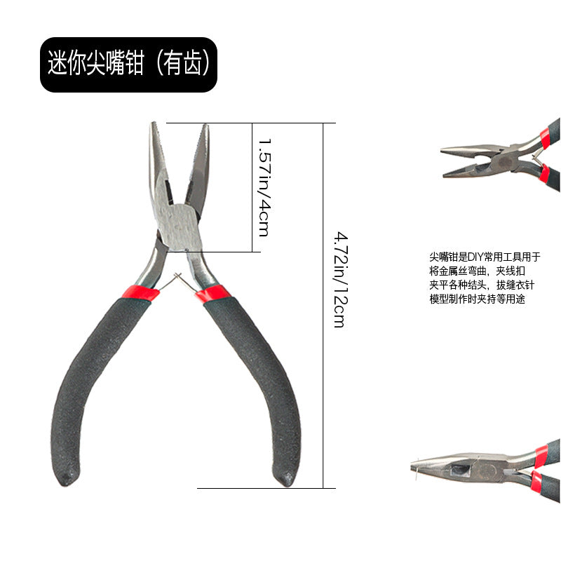 DIY beaded tool kit open fork needle pliers scissors line tweezers lobster buckle ring wire guide l - CarrieOnExpress