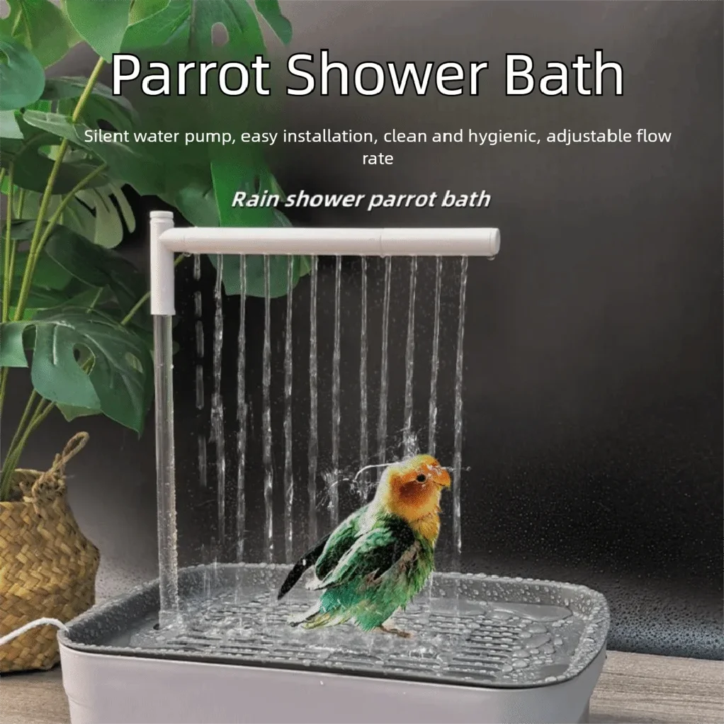 High Quality Automatic Parrot Bird Bath Tub USB Electric Pet Circulating Water Bathtub Bird Bathtub Shower Fountain Pet Supplies - CarrieOnExpress