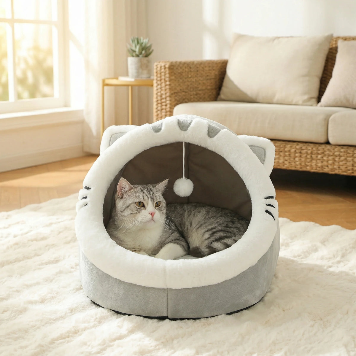 Four Season Universal Cat Bed Cat House Soft And Comfortable Pet Bed Puppy Sleeping Bag Pet Supplies Tent Habitats Basket House - CarrieOnExpress