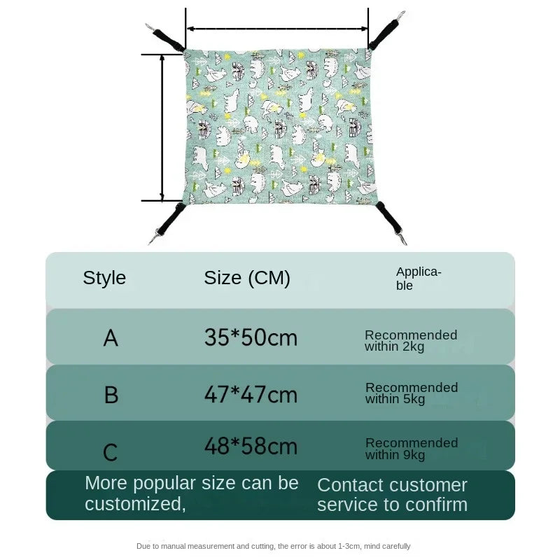 Pet Cat Nest Cat Hammock Iron Cage Breathable Double-sided Available Hanging Pet Supplies Cat Sleeping Bag - CarrieOnExpress