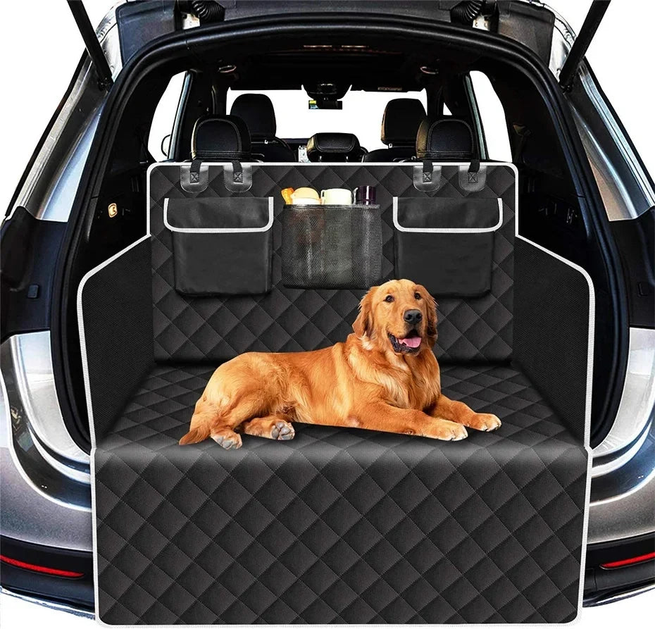Waterproof Dog Car Seat Cover & Trunk Liner Back Seat Wear-Resistant Oxford Cloth Pet Hammock Mat for Small Medium Large Dogs - CarrieOnExpress