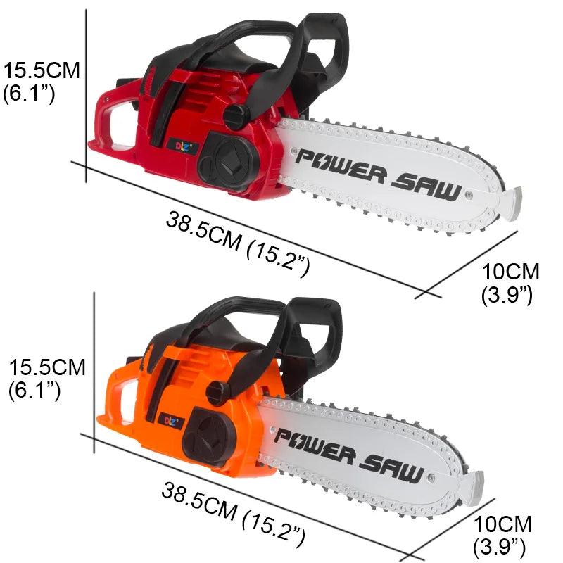 Toy Chainsaw Kids Toy Tools for Children Tools Electric Power Chainsaws for Tool Bench Boys Gift Pretend Play Saw with Sound - CarrieOnExpress