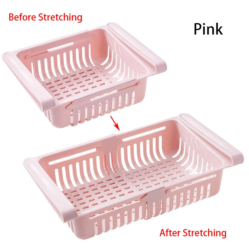 Kitchen Hanging Organizer Refrigerator Egg Fruit Storage Box Drawer Baskets Kitchen Accessories Fridge Organizer Shelf - CarrieOnExpress