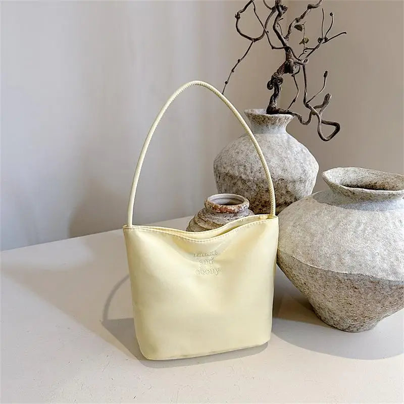 ★▲Women's High Capacity Handbag Underarm Handbag Shoulder Bag Waterproof Embroidered Letters Underarm Bag Tote Bags - CarrieOnExpress