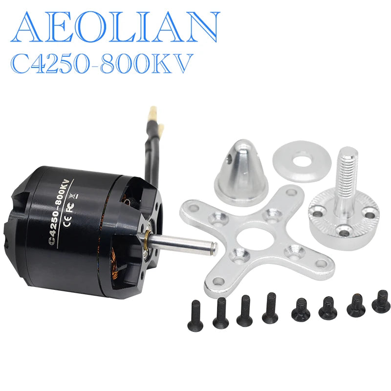 Hot sale Aeolian 4250 800kv 5mm shaft outrunner brushless electric motor RC airplane glider skateboard - CarrieOnExpress