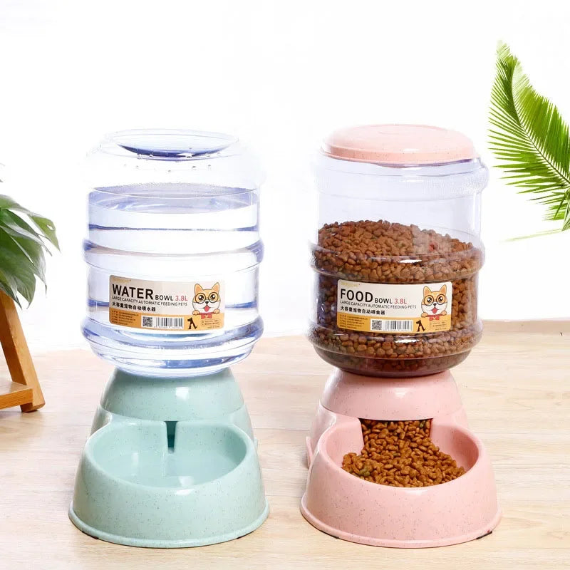 Dog Automatic Feeders Plastic Water Bottle Cat Bowl Feeding and Drinking Dog Water Dispenser Pet Feeding Bowl Pet Supplies - CarrieOnExpress