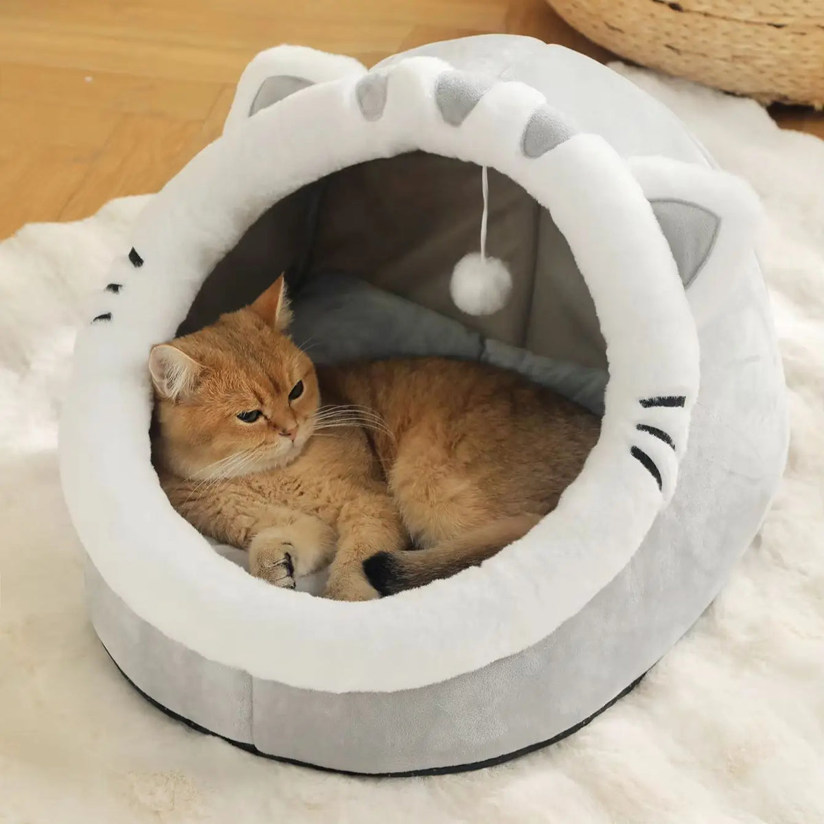 Four Season Universal Cat Bed Cat House Soft And Comfortable Pet Bed Puppy Sleeping Bag Pet Supplies Tent Habitats Basket House - CarrieOnExpress