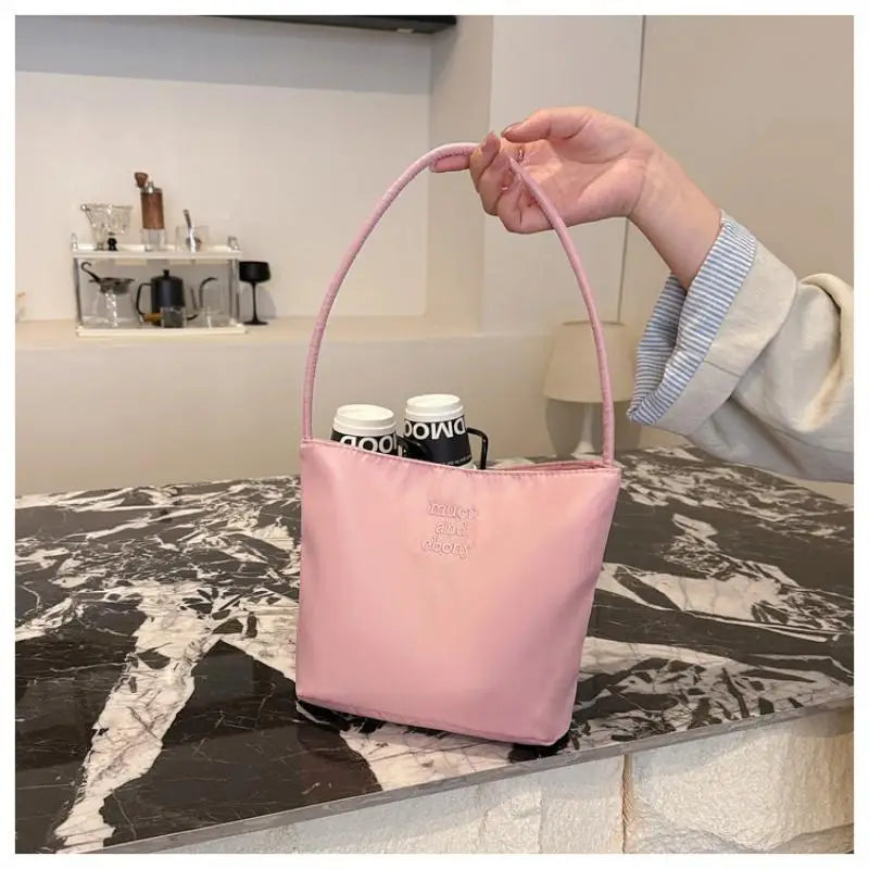 ★▲Women's High Capacity Handbag Underarm Handbag Shoulder Bag Waterproof Embroidered Letters Underarm Bag Tote Bags - CarrieOnExpress