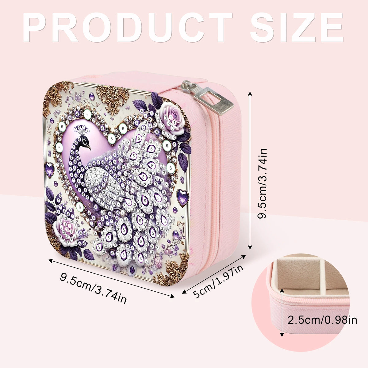 Diamond Art Painting Jewelry Organizer Box kit,DIY Peacock Jewelry Box for Adults, Portable Jewelry Case Jewelry storage Gifts - CarrieOnExpress