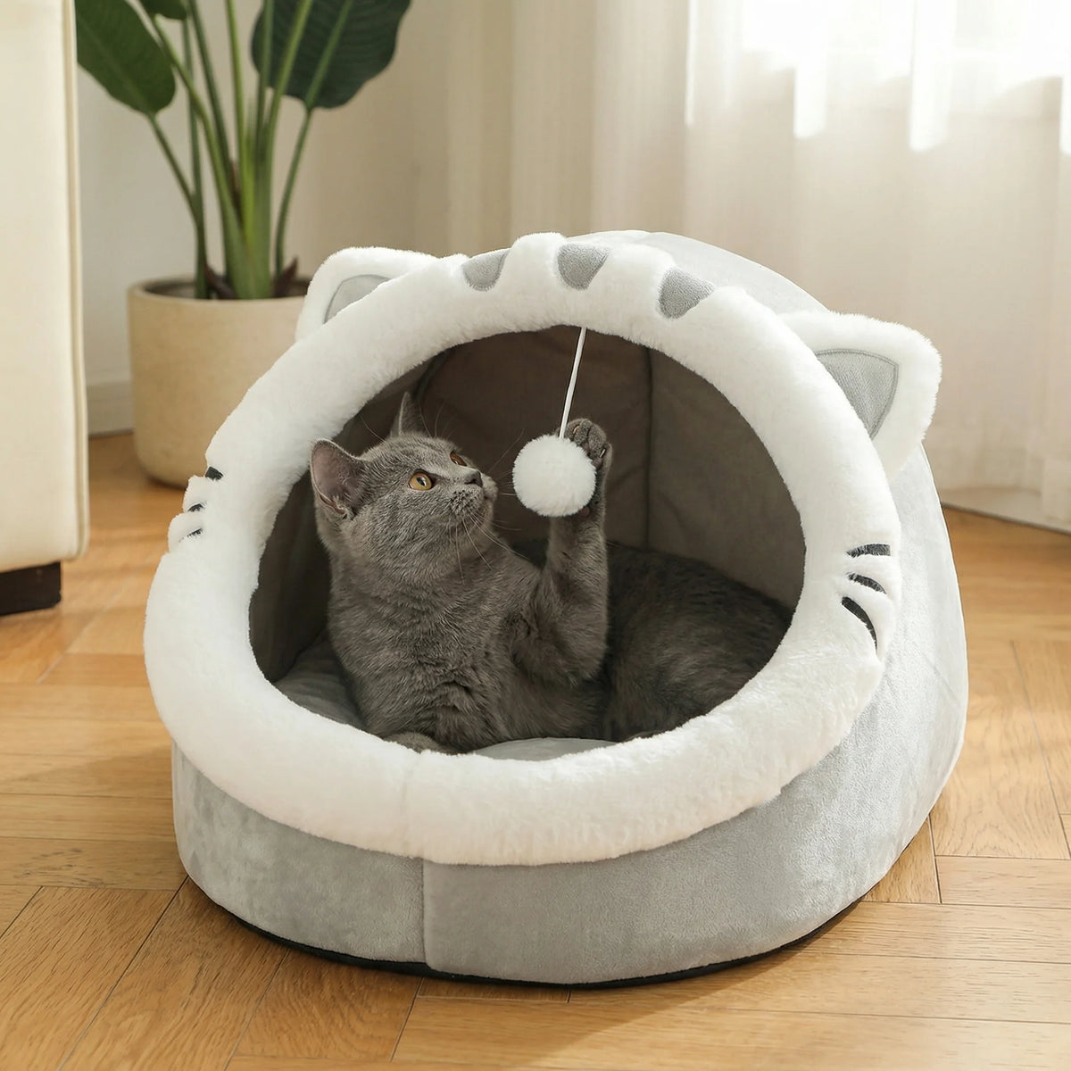 Four Season Universal Cat Bed Cat House Soft And Comfortable Pet Bed Puppy Sleeping Bag Pet Supplies Tent Habitats Basket House - CarrieOnExpress