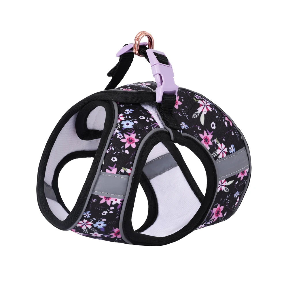 Small Dog Harness Leash Set Cute Traction Bracelet Medium Cat Collar Suit Soft Puppy Vest Harness Adjustable Pet Accessories - CarrieOnExpress