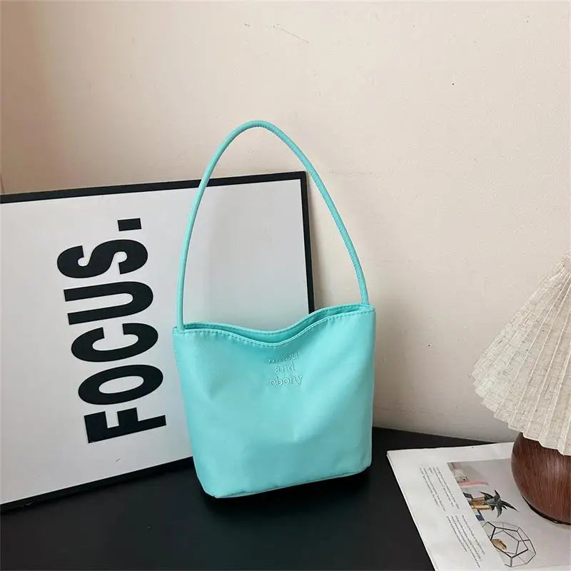 ★▲Women's High Capacity Handbag Underarm Handbag Shoulder Bag Waterproof Embroidered Letters Underarm Bag Tote Bags - CarrieOnExpress