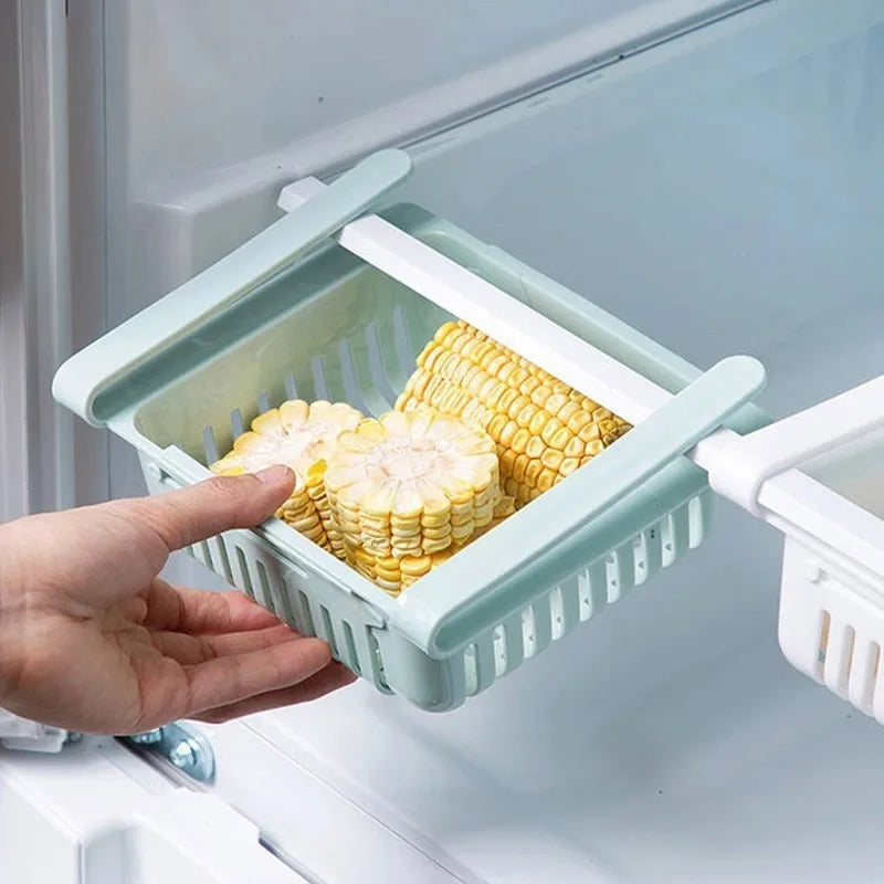 Kitchen Hanging Organizer Refrigerator Egg Fruit Storage Box Drawer Baskets Kitchen Accessories Fridge Organizer Shelf - CarrieOnExpress