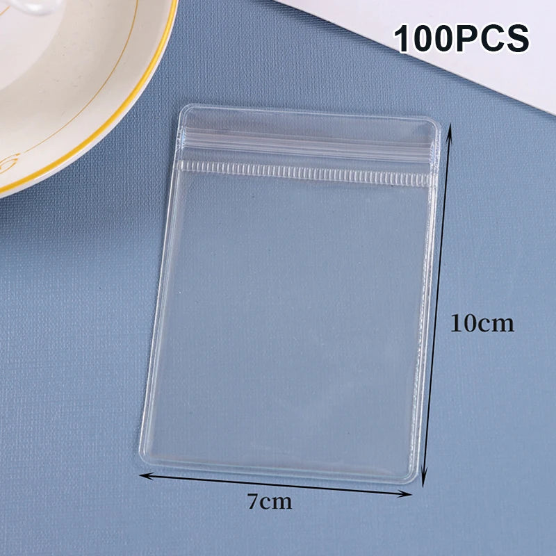 (ZYDD01) 100pcs Jewelry Organizer Pouch Bags Mini Transparent PVC Anti-Oxidation Earring Pendant Necklace Bracelet Storage Bags - CarrieOnExpress