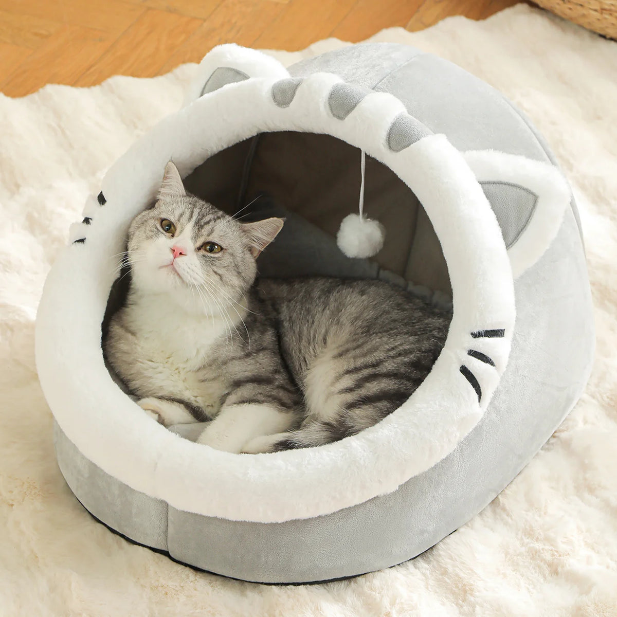 Four Season Universal Cat Bed Cat House Soft And Comfortable Pet Bed Puppy Sleeping Bag Pet Supplies Tent Habitats Basket House - CarrieOnExpress