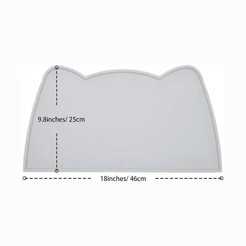 Silicone Pet Food Mat Easy To Clean Cat Dog Food Mat Pet Supplies Waterproof Spill-Proof Food-Grade Bowl Mat BPA Fe Size Large - CarrieOnExpress