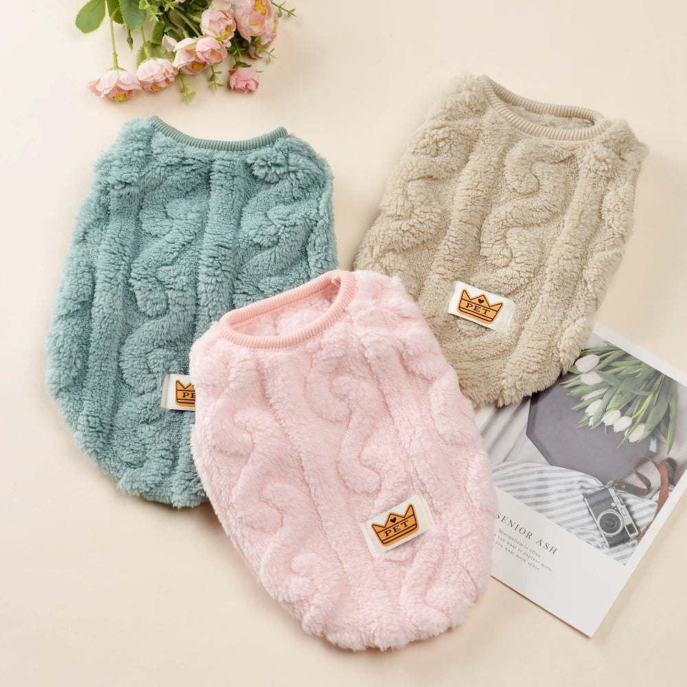 Cute Warm Cat Clothes Autumn Winter Fleece Sweater For Small Cats Dog Apparel Kitten Puppy Pullover Pet Sphynx Christmas Costume - CarrieOnExpress