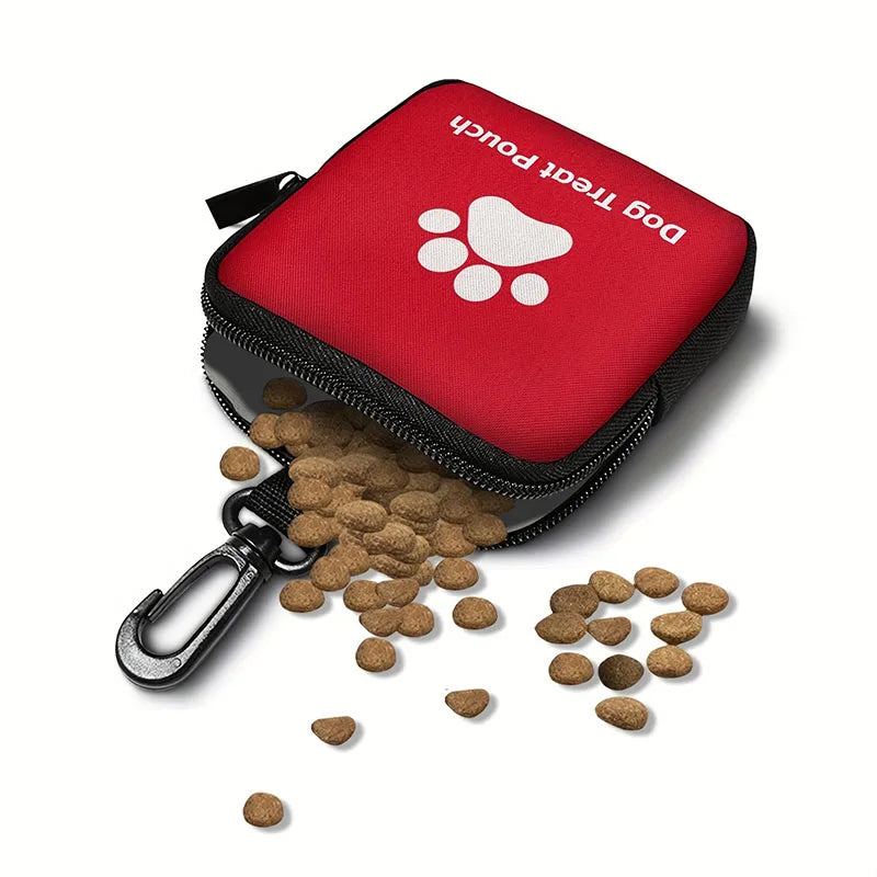 1Pcs 11×11×3cm Portable Dog Treat Bag Outdoor Training Dog Food Pocket with Hooks Multifunctional Dog Reward Bags Pet Supplies - CarrieOnExpress
