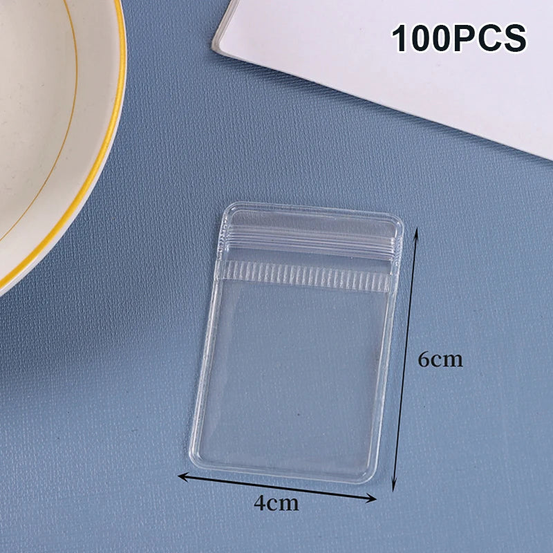 (ZYDD01) 100pcs Jewelry Organizer Pouch Bags Mini Transparent PVC Anti-Oxidation Earring Pendant Necklace Bracelet Storage Bags - CarrieOnExpress