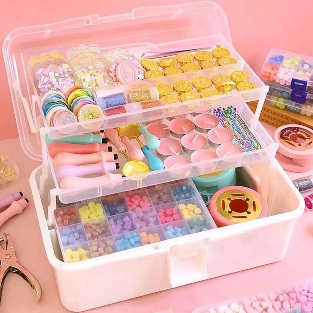 New 2/3 Layers Storage Box Large Capacity Plastic Nail Art Box Multifunctional Portable Jewelry Organizer Small Items - CarrieOnExpress