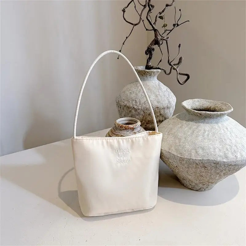 ★▲Women's High Capacity Handbag Underarm Handbag Shoulder Bag Waterproof Embroidered Letters Underarm Bag Tote Bags - CarrieOnExpress
