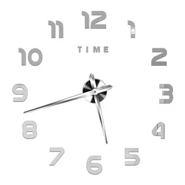 Soundless 90 To 120cm Large-sized 3D Number Poster Home Decoration DIY Wall Clock For Living Room Bedroom Study Hotel Big Decor - CarrieOnExpress