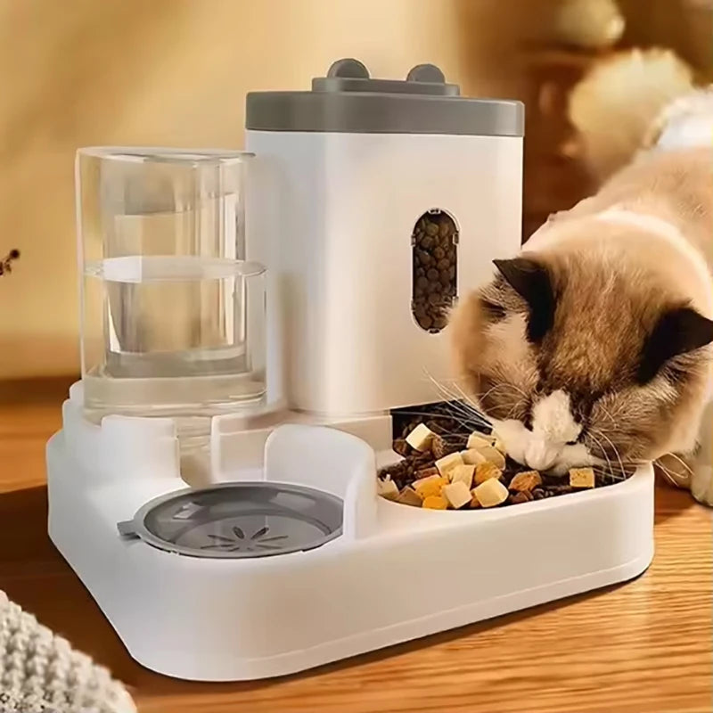 Pet Large-Capacity Feeder Integrated Automatic Water Dispenser Cat Food Bowl Dog Feeding Bowl Cat Bowl Dog Bowl Pet Supplies - CarrieOnExpress