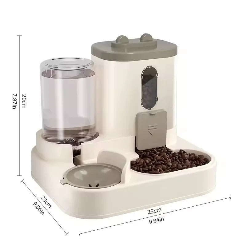 Pet Large-Capacity Feeder Integrated Automatic Water Dispenser Cat Food Bowl Dog Feeding Bowl Cat Bowl Dog Bowl Pet Supplies - CarrieOnExpress
