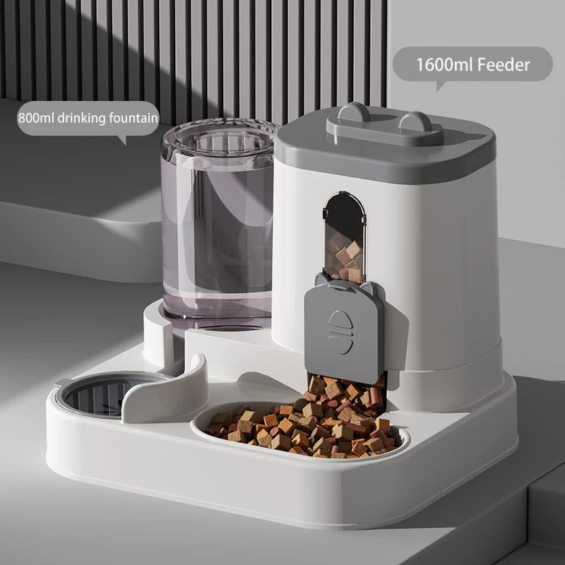 Pet Large-Capacity Feeder Integrated Automatic Water Dispenser Cat Food Bowl Dog Feeding Bowl Cat Bowl Dog Bowl Pet Supplies - CarrieOnExpress