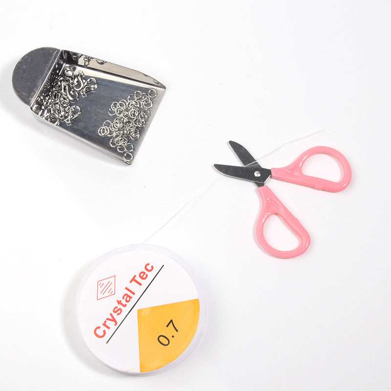DIY beaded tool kit open fork needle pliers scissors line tweezers lobster buckle ring wire guide l - CarrieOnExpress