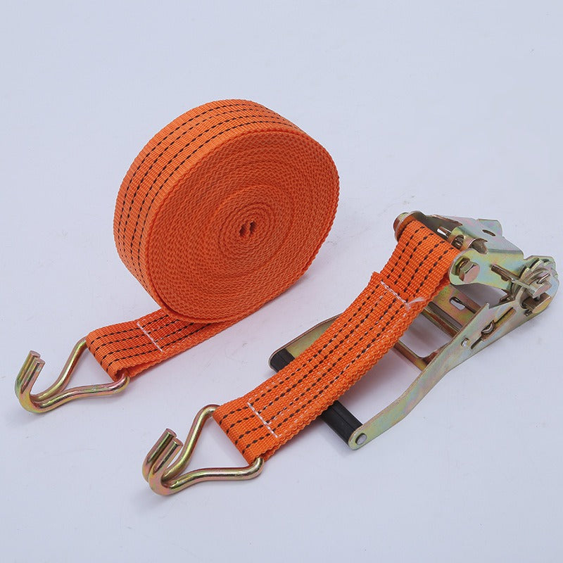 Polyester Ratchet Tie-Down Strap, Cargo Securing Strap, Thickened Wear-Resistant Binding Tool, Ratchet Tensioner - CarrieOnExpress