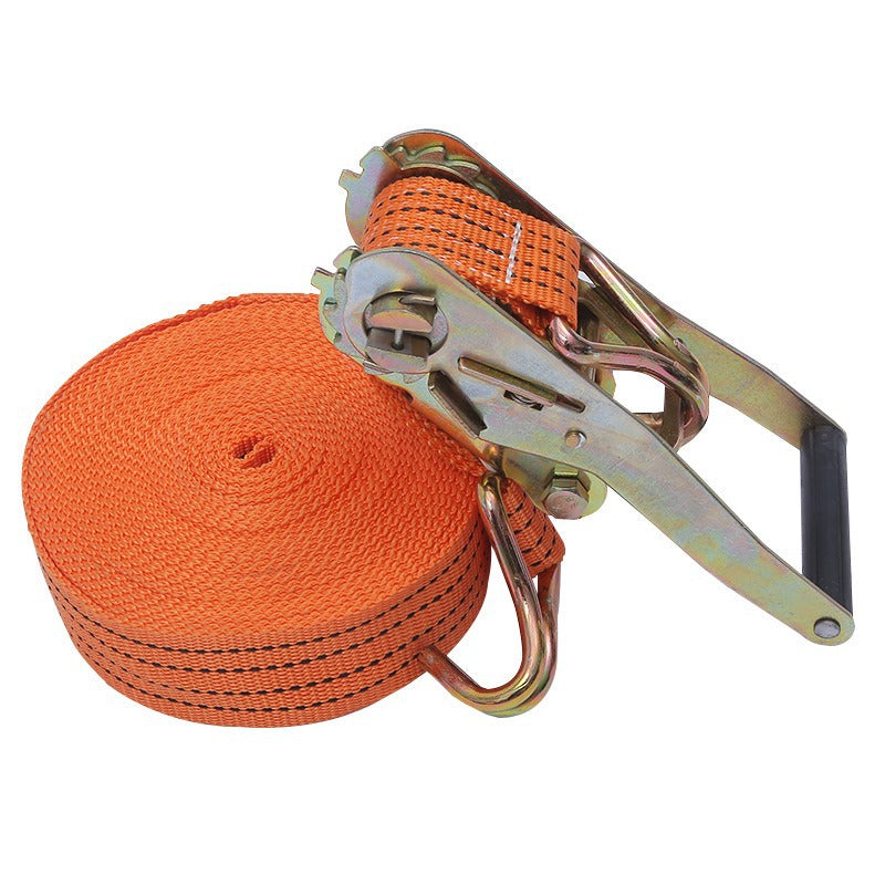 Polyester Ratchet Tie-Down Strap, Cargo Securing Strap, Thickened Wear-Resistant Binding Tool, Ratchet Tensioner - CarrieOnExpress