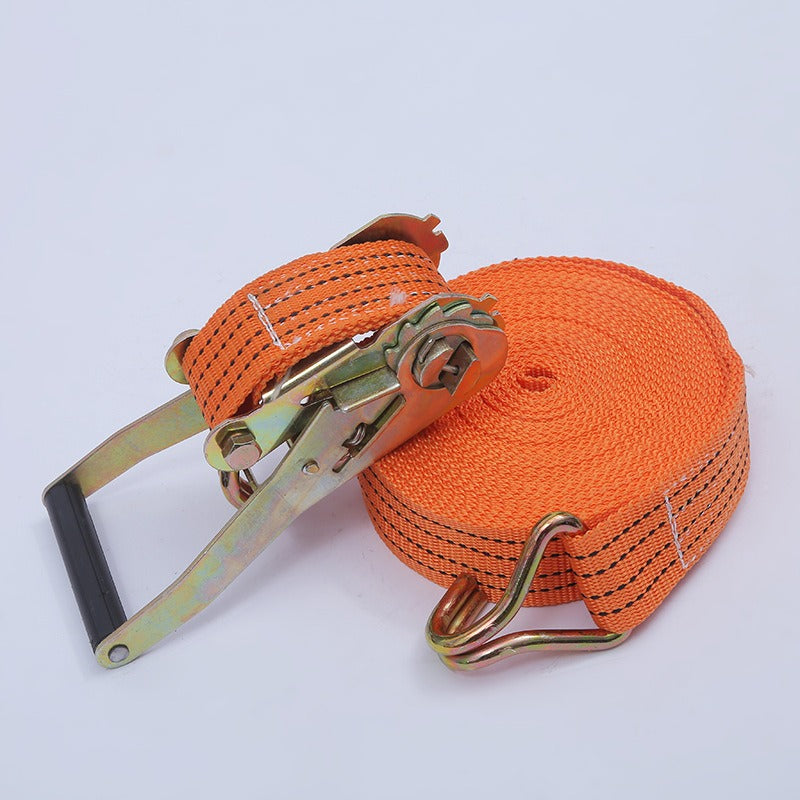 Polyester Ratchet Tie-Down Strap, Cargo Securing Strap, Thickened Wear-Resistant Binding Tool, Ratchet Tensioner - CarrieOnExpress