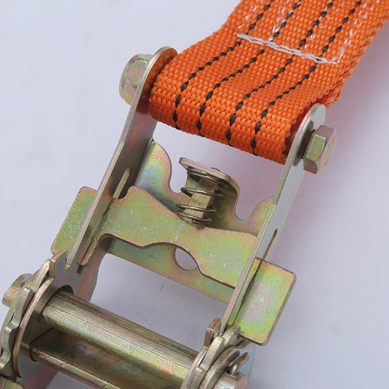 Polyester Ratchet Tie-Down Strap, Cargo Securing Strap, Thickened Wear-Resistant Binding Tool, Ratchet Tensioner - CarrieOnExpress