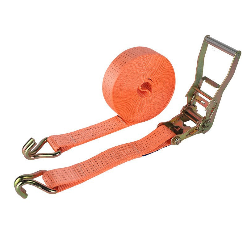 Polyester Ratchet Tie-Down Strap, Cargo Securing Strap, Thickened Wear-Resistant Binding Tool, Ratchet Tensioner - CarrieOnExpress