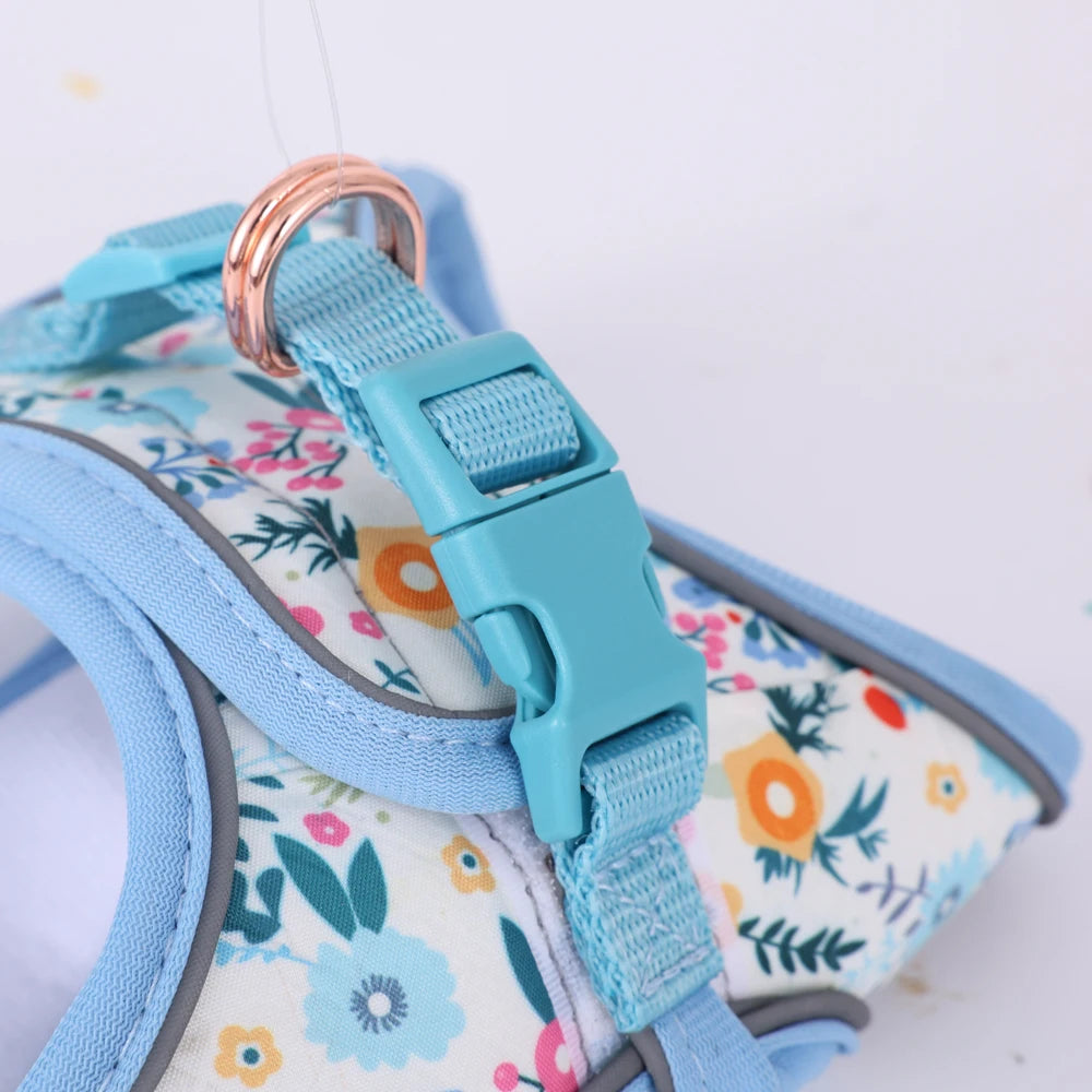 Small Dog Harness Leash Set Cute Traction Bracelet Medium Cat Collar Suit Soft Puppy Vest Harness Adjustable Pet Accessories - CarrieOnExpress