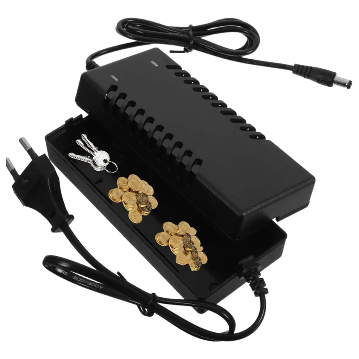Simulated Computer Charger Storage Box Secret Money Case Safe Anti-theft Travel Storage Container Hiddens Jewelry Organizer - CarrieOnExpress