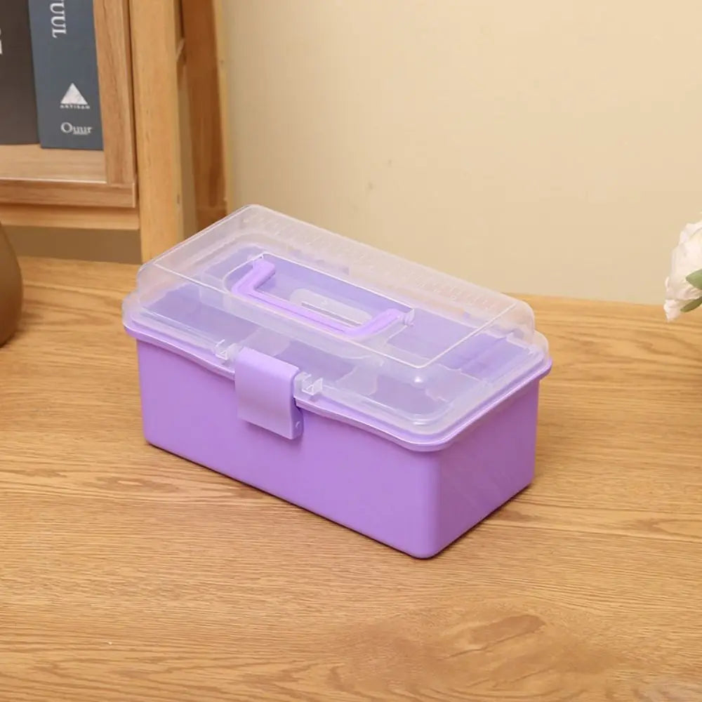 New 2/3 Layers Storage Box Large Capacity Plastic Nail Art Box Multifunctional Portable Jewelry Organizer Small Items - CarrieOnExpress