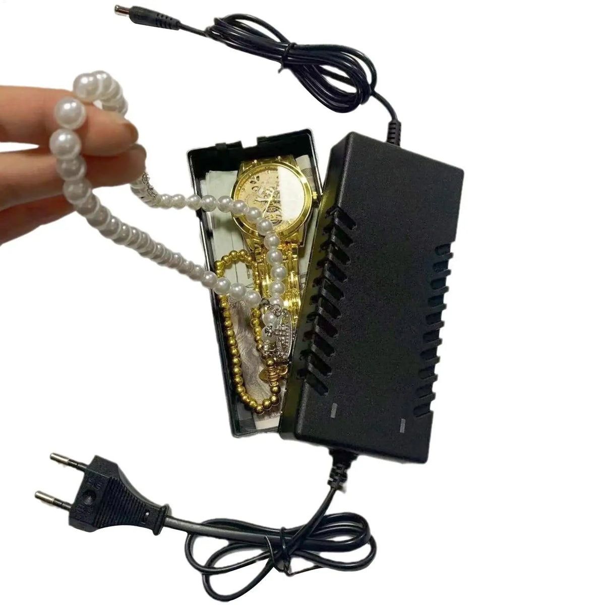 Simulated Computer Charger Storage Box Secret Money Case Safe Anti-theft Travel Storage Container Hiddens Jewelry Organizer - CarrieOnExpress