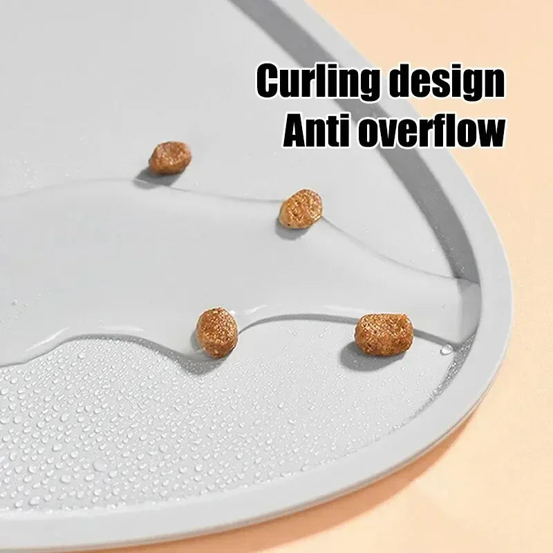 Silicone Pet Food Mat Easy To Clean Cat Dog Food Mat Pet Supplies Waterproof Spill-Proof Food-Grade Bowl Mat BPA Fe Size Large - CarrieOnExpress