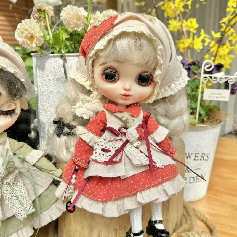 HOUZIWA Blyth Doll Clothes Dress For OB22 0B24 Azone Dolls - CarrieOnExpress
