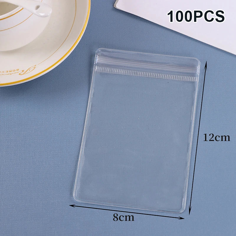 (ZYDD01) 100pcs Jewelry Organizer Pouch Bags Mini Transparent PVC Anti-Oxidation Earring Pendant Necklace Bracelet Storage Bags - CarrieOnExpress