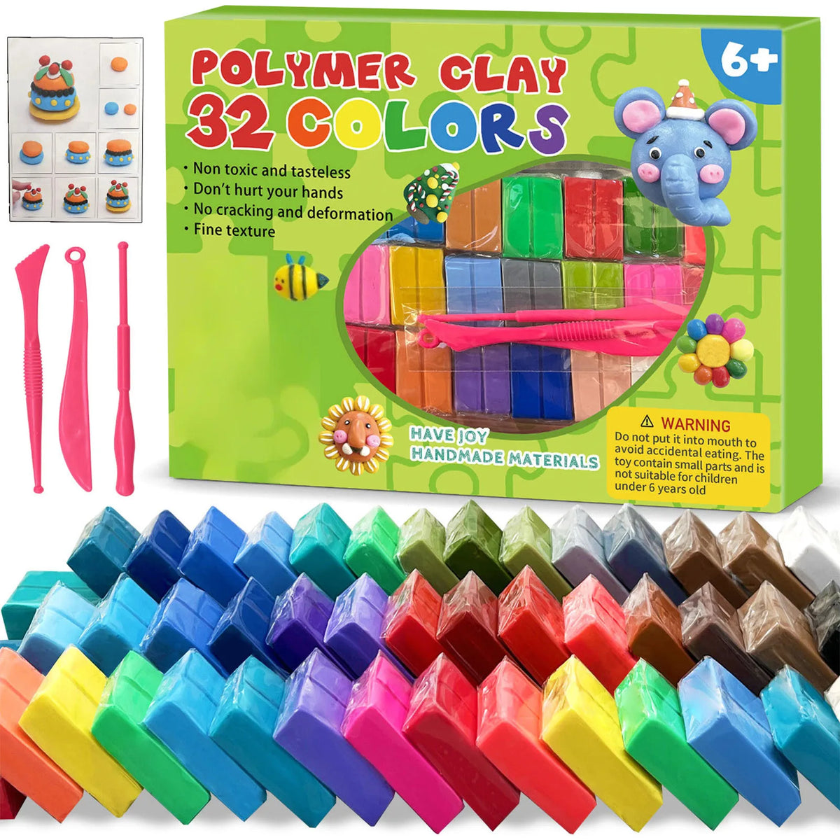 Colors Polymer Clay Blocks With Tools Kit Molding Craft Oven Bake Beginer Kids Diy Earrings Dolls Jewerly Accessories - CarrieOnExpress