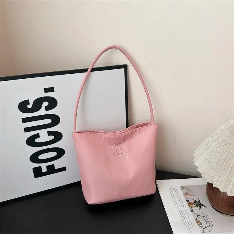 ★▲Women's High Capacity Handbag Underarm Handbag Shoulder Bag Waterproof Embroidered Letters Underarm Bag Tote Bags - CarrieOnExpress
