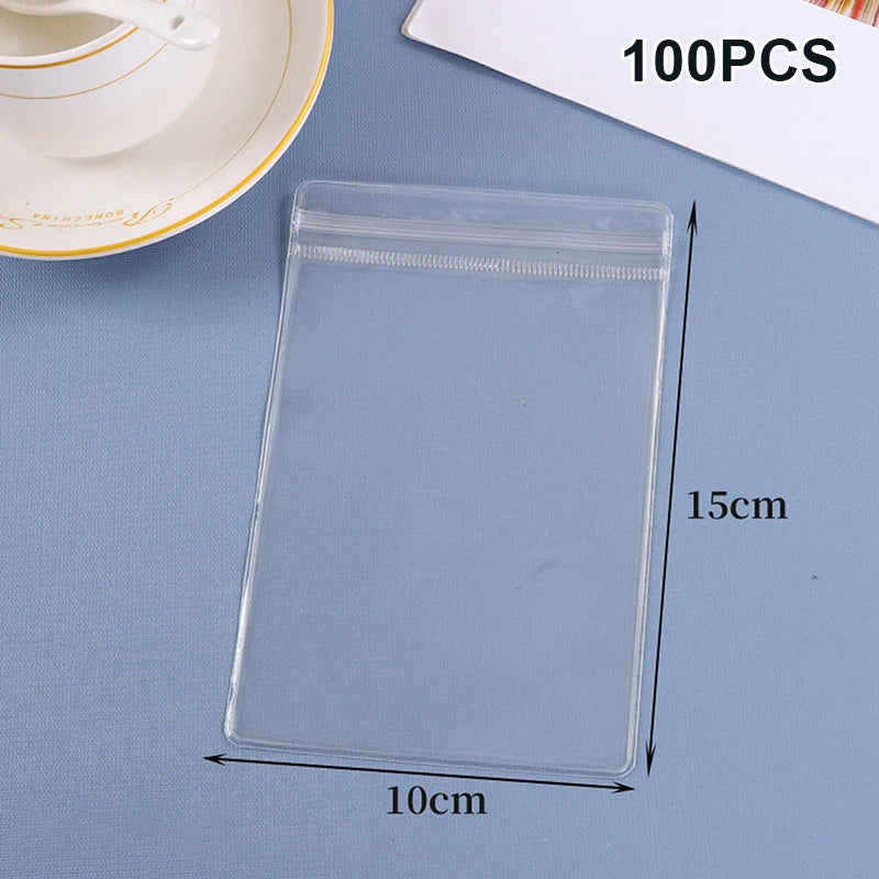 (ZYDD01) 100pcs Jewelry Organizer Pouch Bags Mini Transparent PVC Anti-Oxidation Earring Pendant Necklace Bracelet Storage Bags - CarrieOnExpress