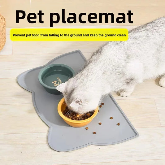 Silicone Pet Food Mat Easy To Clean Cat Dog Food Mat Pet Supplies Waterproof Spill-Proof Food-Grade Bowl Mat BPA Fe Size Large - CarrieOnExpress