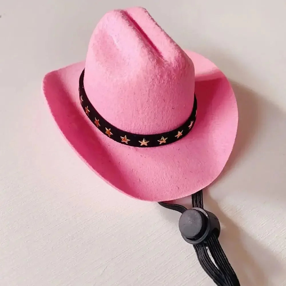 British Pet Dog Hat Star Cowboy Hat Pet Supplies Adjustable Dog Costume Top Hat Headwear Pet Hat Dogs Caps Pet Sun Hats for Cats - CarrieOnExpress