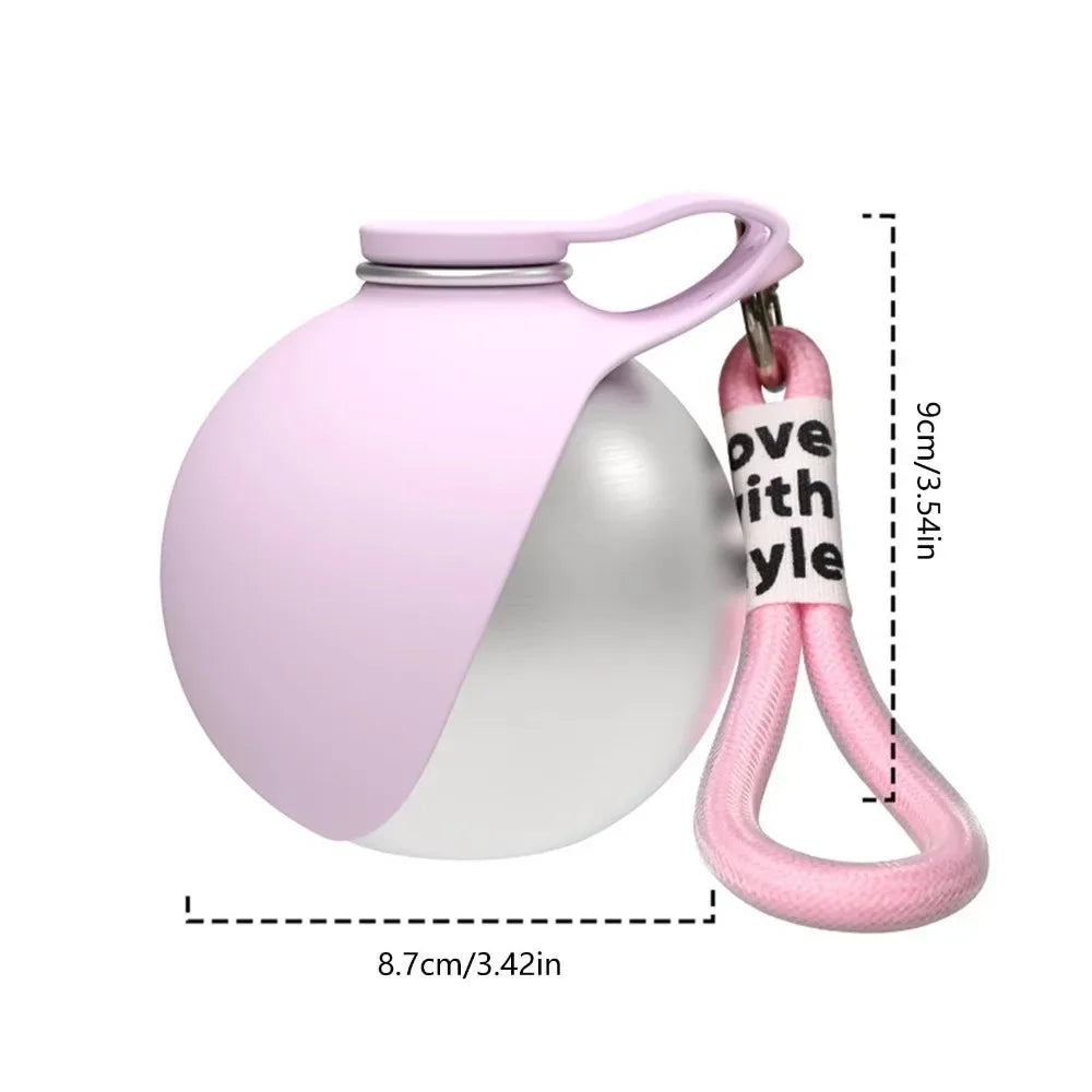285ML Leak-Proof Feeder Dogs Bottle,Portable Dog Drinker 2-in-1 Stainless Steel Silicon Lightweight Travel Pet Supplies - CarrieOnExpress
