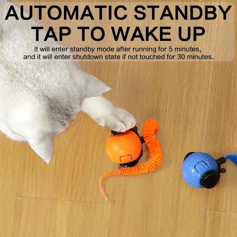 Smart Automatic Rotating LED Cat Teasing Ball, Obstacle Avoidance Interactive Cat Yo-Yo for Kittens Pet Supplies - CarrieOnExpress